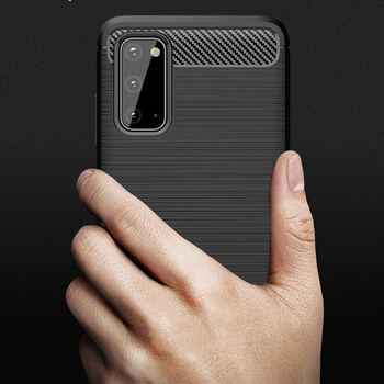 Ochranný silikonový obal karbon pro Samsung Galaxy S20 FE - černý