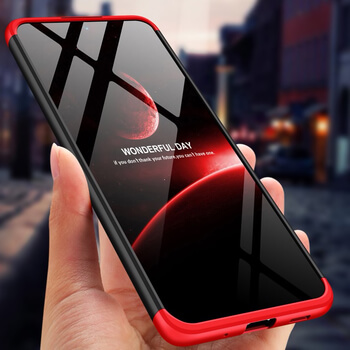 Ochranný 360° celotělový plastový kryt pro Samsung Galaxy S20 FE - červený