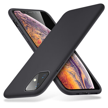 Extrapevný silikonový ochranný kryt pro Apple iPhone 12 mini - černý