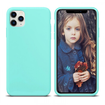 Extrapevný silikonový ochranný kryt pro Apple iPhone 12 - světle modrý