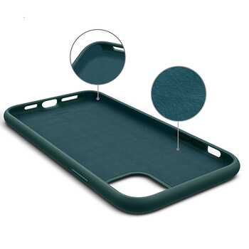 Extrapevný silikonový ochranný kryt pro Apple iPhone 12 Pro Max - tmavě zelený