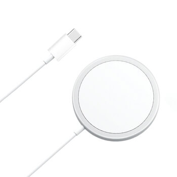 2v1 Magnetická bezdrátová nabíječka pro Apple iPhone stříbrná