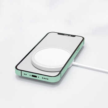 2v1 Magnetická bezdrátová nabíječka pro Apple iPhone stříbrná