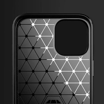 Ochranný silikonový obal karbon pro Apple iPhone 12 Pro Max - černý
