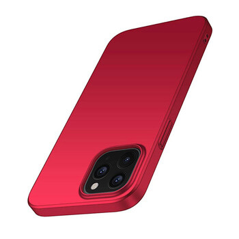Ochranný plastový kryt pro Apple iPhone 12 Pro Max - červený