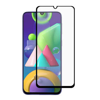 3x 3D tvrzené sklo s rámečkem pro Samsung Galaxy M21 M215F - černé - 2+1 zdarma