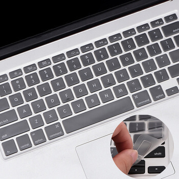 Silikonový ochranný obal na klávesnici EU verze pro Apple MacBook Air 13" (2018-2020) - pro verzi klávesnice 2018 - průhledný