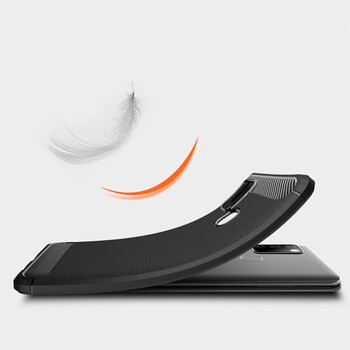 Ochranný silikonový obal karbon pro Samsung Galaxy M21 M215F - černý