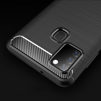 Ochranný silikonový obal karbon pro Samsung Galaxy M21 M215F - černý