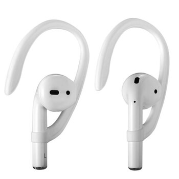 Ušní silikonové držáky háčky proti vypadnutí za ucho pro Apple AirPods 1.generace (2016) - bílé