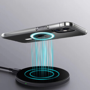 Ochranný silikonový obal MagSafe s integrací pro bezdrátové nabíjení Apple iPhone 12 Pro Max - průhledný