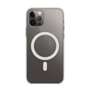 Ochranný silikonový obal MagSafe s integrací pro bezdrátové nabíjení Apple iPhone 12 - průhledný