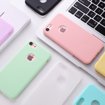 Silikonový matný obal s výřezem pro Apple iPhone 12 mini - světle růžový