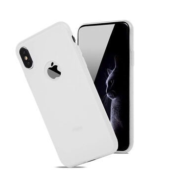 Silikonový matný obal s výřezem pro Apple iPhone 12 - bílý