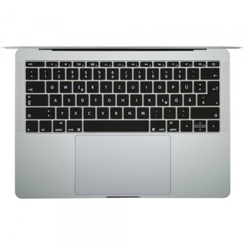 Silikonový ochranný obal na klávesnici EU verze pro Apple MacBook Pro 16" (2019) - černý