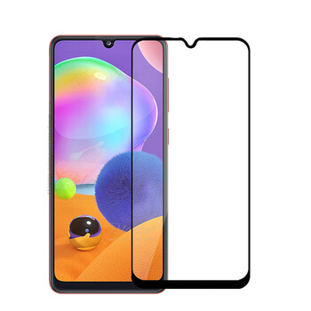 3x 3D ochranné tvrzené sklo s rámečkem pro Samsung Galaxy A31 A315F - černé - 2+1 zdarma