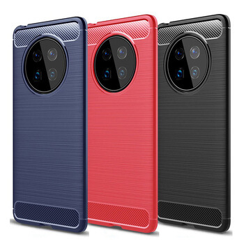 Ochranný silikonový obal karbon pro Huawei Mate 40 Pro - černý