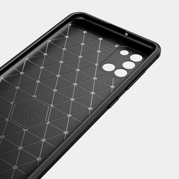 Ochranný silikonový obal karbon pro Samsung Galaxy A31 A315F - černý