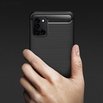 Ochranný silikonový obal karbon pro Samsung Galaxy A31 A315F - černý