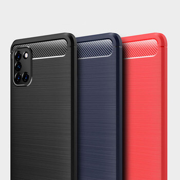 Ochranný silikonový obal karbon pro Samsung Galaxy A31 A315F - černý