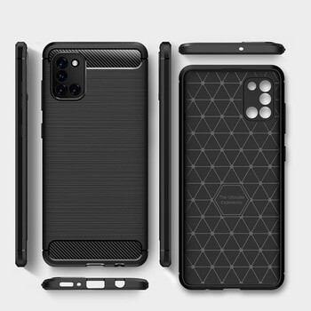 Ochranný silikonový obal karbon pro Samsung Galaxy A31 A315F - černý