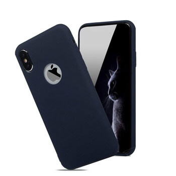 Silikonový matný obal s výřezem pro Apple iPhone 11 - tmavě modrý