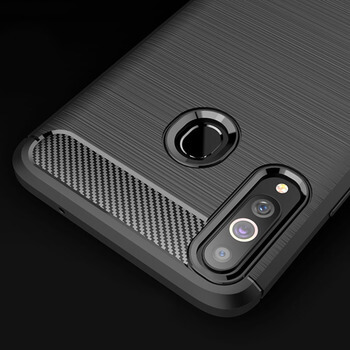 Ochranný silikonový obal karbon pro Samsung Galaxy A20s SM-207F - černý