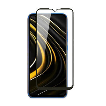 3x 3D ochranné tvrzené sklo s rámečkem pro Xiaomi POCO M3 - černé - 2+1 zdarma