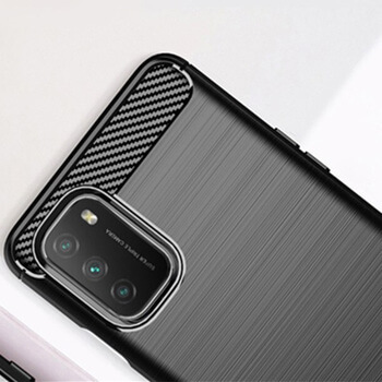 Ochranný silikonový obal karbon pro Xiaomi POCO M3 - černý
