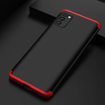 Ochranný 360° celotělový plastový kryt pro Xiaomi POCO M3 - červený