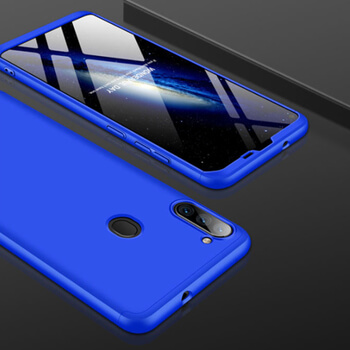 Ochranný 360° celotělový plastový kryt pro Samsung Galaxy A11 - modrý