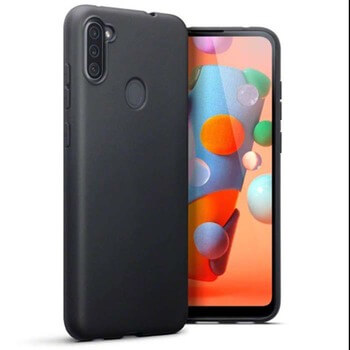 Extrapevný silikonový ochranný kryt pro Samsung Galaxy M11 - černý