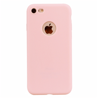 Silikonový matný obal s výřezem pro Apple iPhone SE (2020) - růžový