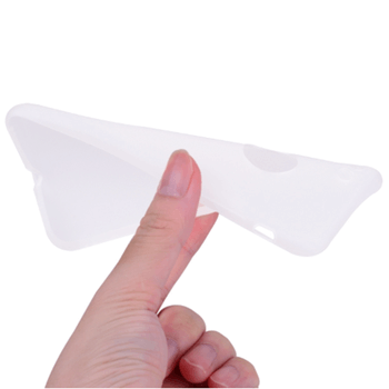 Silikonový matný obal s výřezem pro Apple iPhone SE (2020) - bílý