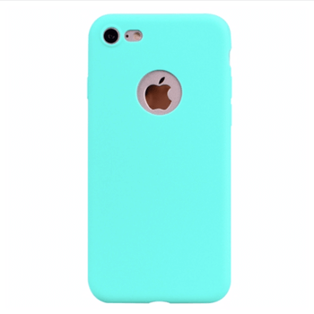 Silikonový matný obal s výřezem pro Apple iPhone SE (2020) - modrý