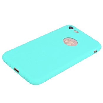 Silikonový matný obal s výřezem pro Apple iPhone SE (2020) - modrý