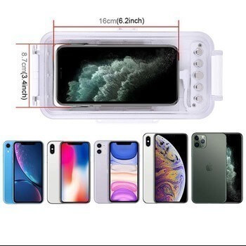 Vodotěsné pouzdro pro profesionální potápění a šnorchlování až do 40 metrů pro iPhone 8 Plus - bílé