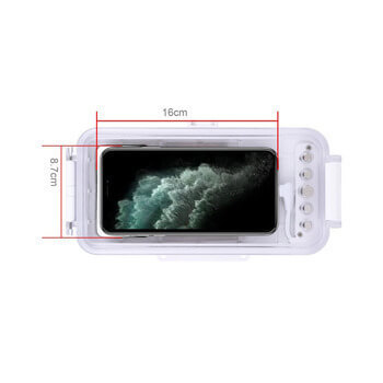 Vodotěsné pouzdro pro profesionální potápění a šnorchlování až do 40 metrů pro iPhone 7 Plus - bílé