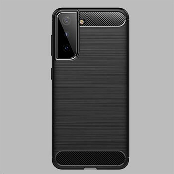 Ochranný silikonový obal karbon pro Samsung Galaxy S21 G991B - černý