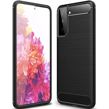 Ochranný silikonový obal karbon pro Samsung Galaxy S21 G991B - černý