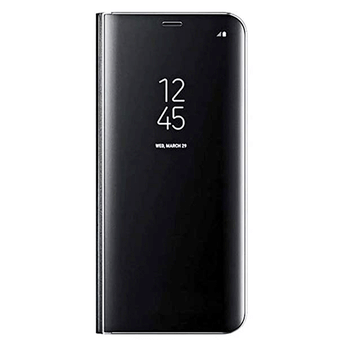 Zrcadlový silikonový flip obal pro Samsung Galaxy S21 G991B - černý