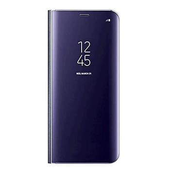 Zrcadlový silikonový flip obal pro Samsung Galaxy A12 A125F - modrý