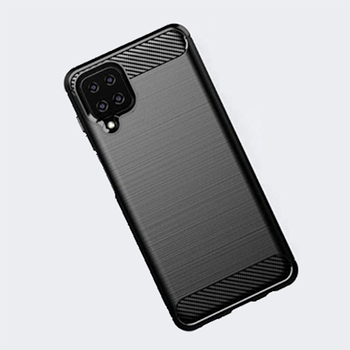 Ochranný silikonový obal karbon pro Samsung Galaxy A12 A125F - černý