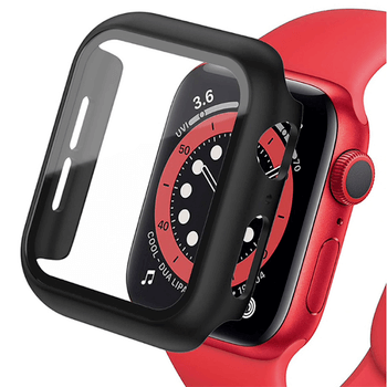 2v1 Kryt s ochranným sklem na Apple Watch 40 mm (4.série) - černý