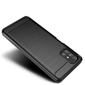 Ochranný silikonový obal karbon pro Samsung Galaxy M51 M515F - černý