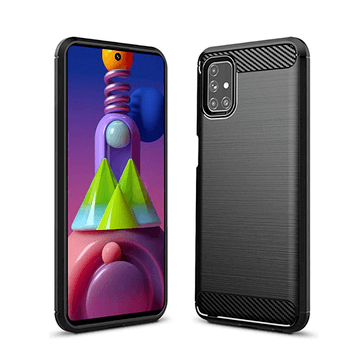 Ochranný silikonový obal karbon pro Samsung Galaxy M51 M515F - černý