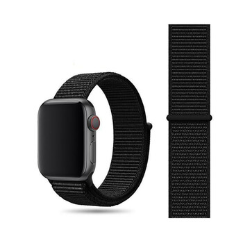 Nylonový pásek pro chytré hodinky Apple Watch 40 mm (6.série) - černý