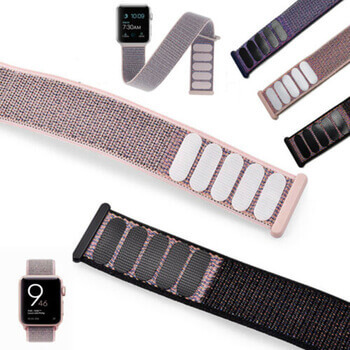 Nylonový pásek pro chytré hodinky Apple Watch 42 mm (2.+3.série) - růžový