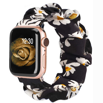 Elastický pásek pro chytré hodinky Apple Watch 42 mm (2.+3.série) - kytičkový