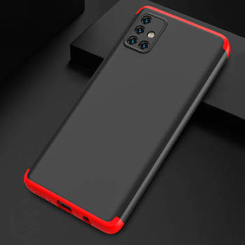 Ochranný 360° celotělový plastový kryt pro Xiaomi Redmi Note 10 - červený